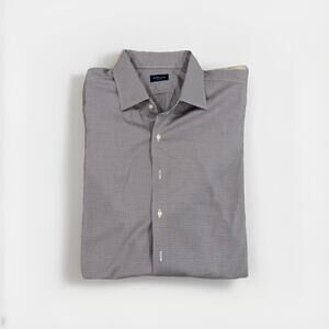 CUSTOM PROPER CLOTH MENS DRESS SHIRT 19/36 ~3XL RED BLUE GINGHAM VGC!